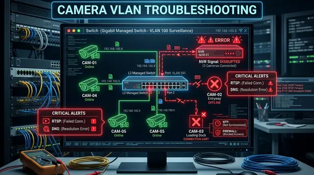 Camera VLAN Not Working: Fix NVR, RTSP, DNS, and Firewall Issues