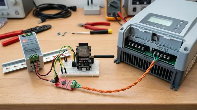 Build an ESP32 RS485 to MQTT Gateway for a Solar Inverter